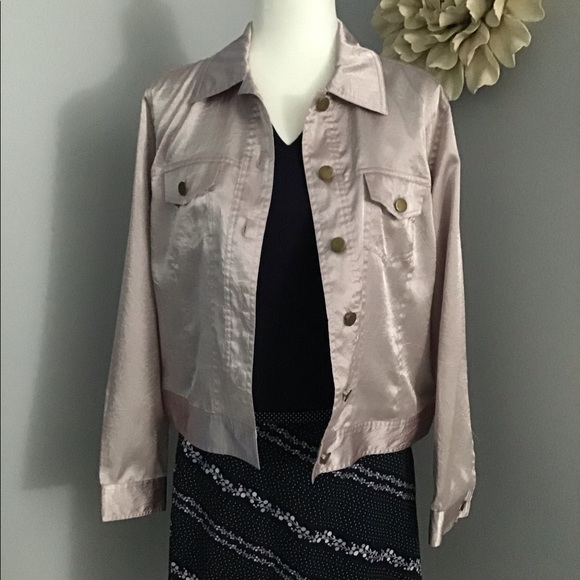 Spenser Jeremy Jackets & Blazers - 🌸EUC Jacket Pale Pink Shiny Spenser Jeremy Sz M
